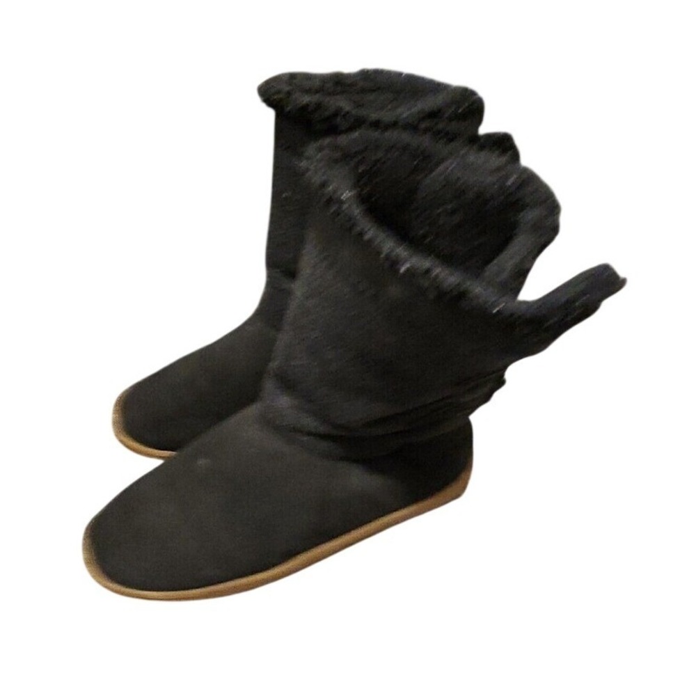 Pendleton Black Suede Shearling Lined Winter Boots Womens Size 10
